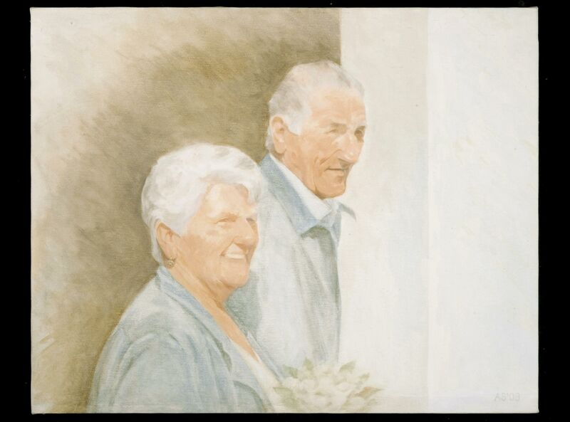 2009 _ Double portrait  - a Paintings by Anna Serra Conforti
